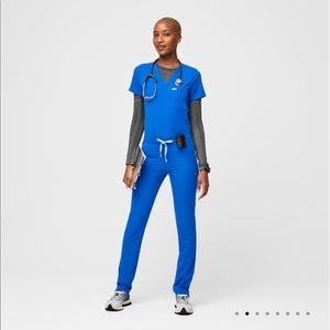 Figs Royal Blue Scrub Set